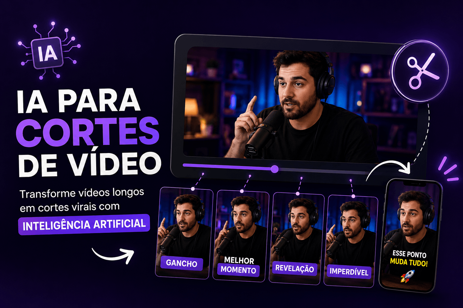 Como Criar Cortes com IA: O Guia Definitivo para Viralizar no TikTok e Reels